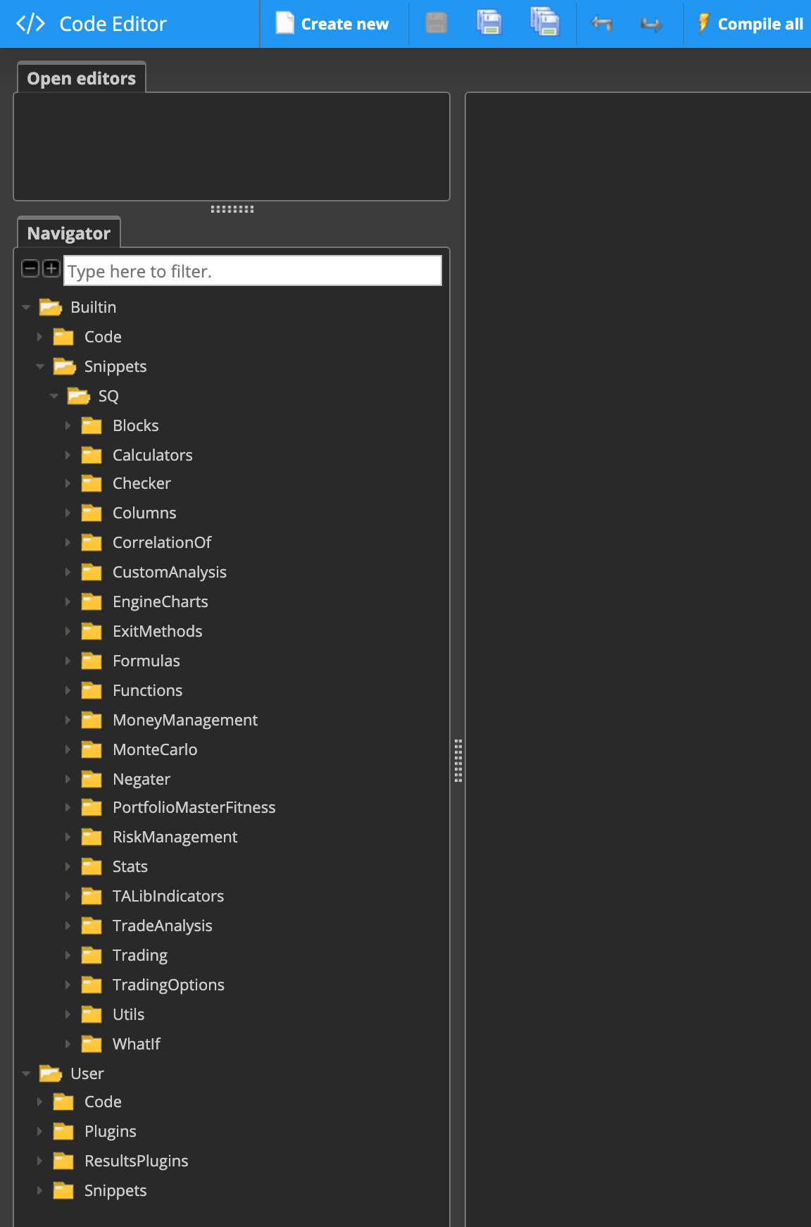 StrategyQuant X documents several entry points through which your own code connects to the program.